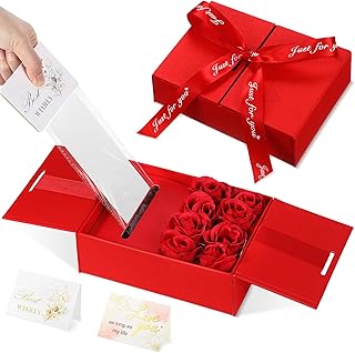 Christmas Money Pull Box with Roses and Cards