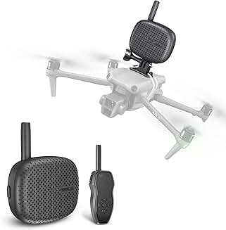 Portable drone microphone with long-distance sound