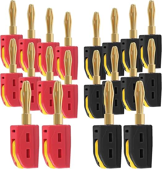 20 Pack 4mm Banana Plugs for High Current Connections