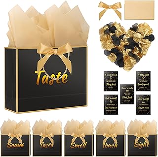 Five Senses Gift Bag with Ribbon, Tissue, and Card