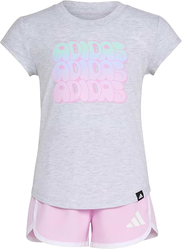 Baby Girls' Cap Sleeve Heather Tee and Shorts Set