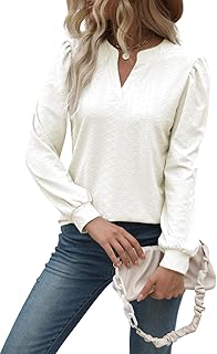 Women’s Casual Long Sleeve V-Neck Blouse