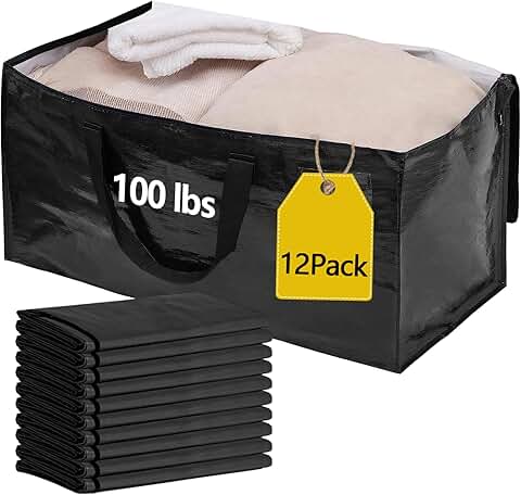 12 Waterproof Heavy Duty Moving Bags with Handles