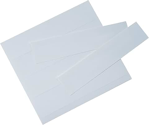 White Insert Cards for Labels, 1-1/4 x 6 Inches, Pack of 8 per Sheet
