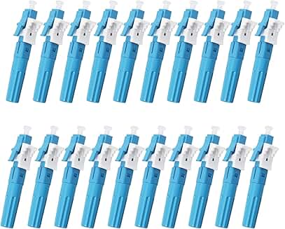 20 Pack Singlemode Fiber Optic Quick Connectors