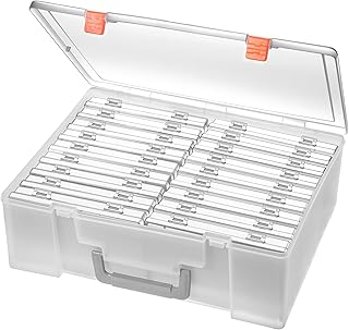 Large Clear Photo Storage Boxes, 18 Pack
