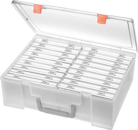 Large Clear Photo Storage Boxes, 18 Pack