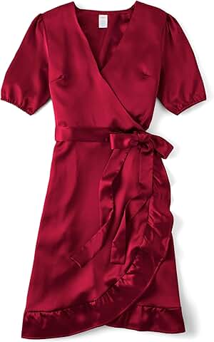 Girls' Tie Front Wrap Dress