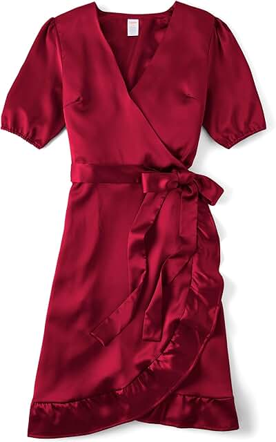 Girls' Tie Front Wrap Dress
