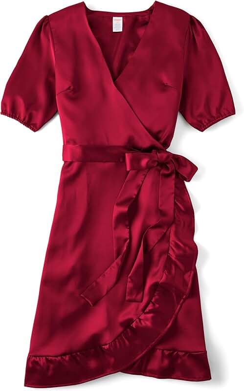 Girls' Tie Front Wrap Dress