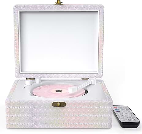 Portable Bluetooth CD Player with Speakers and Remote