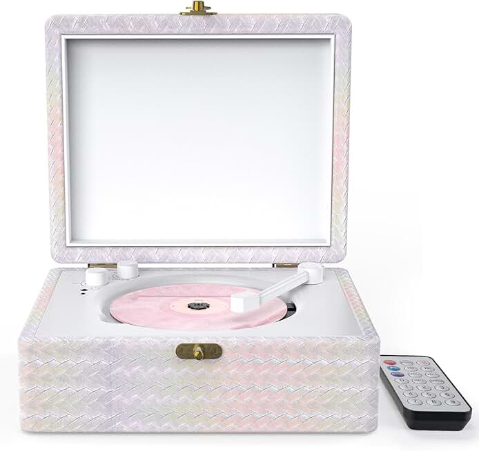 Portable Bluetooth CD Player with Speakers and Remote