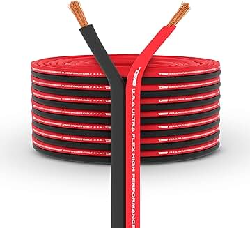 100 ft Red and Black Ultra Flex Speaker Wire