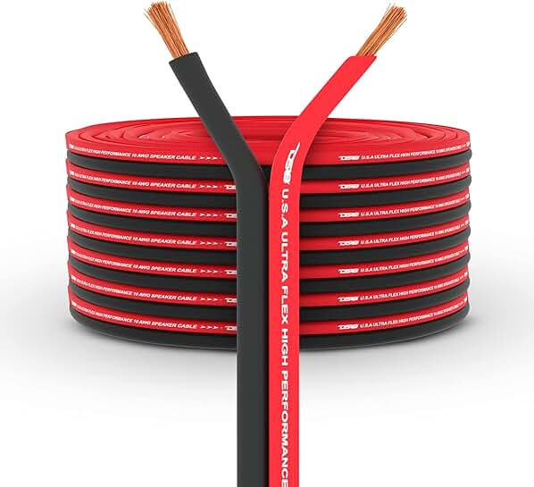 100 ft Red and Black Ultra Flex Speaker Wire