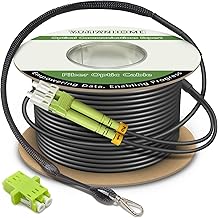 100ft OM5 Duplex Fiber Patch Cable with Pulling Eye