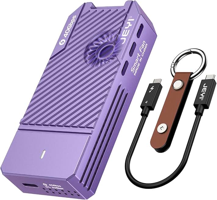40Gbps USB4 M.2 Enclosure with Fan, NVMe to USB C Adapter