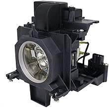 Replacement projector lamp with housing