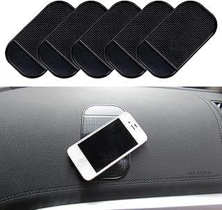 Set of five non-slip mats for car dashboard