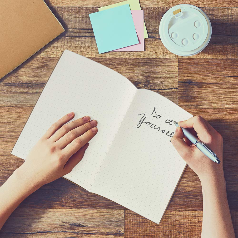 12 Kraft Cover Dot Grid Notebooks, A5, 60 Pages