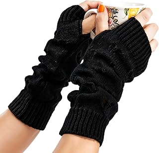 Black Fairy Grunge Arm Warmers with Thumb Hole