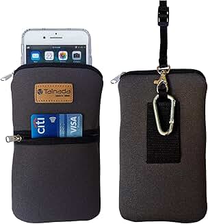 Shockproof Neoprene Phone Sleeve with Carabiner and Lanyard