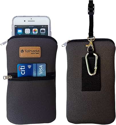 Shockproof Neoprene Phone Sleeve with Carabiner and Lanyard