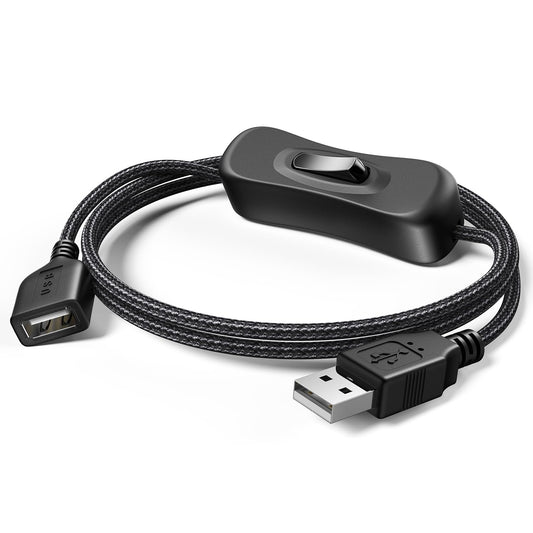USB Extension Cable with Power Switch, 3.3 Feet