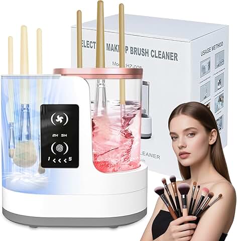 Electric 3-in-1 Makeup Brush Cleaner, Dryer, and Holder