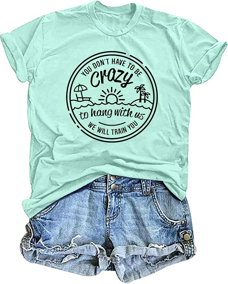 Women’s Hawaiian Beach T-Shirt for Summer Vacation
