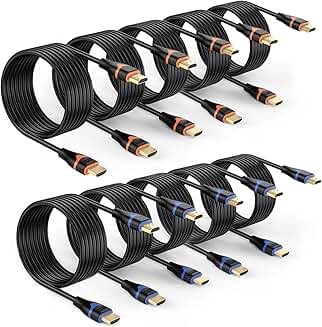 10-Pack 10FT 4K HDMI Cables for High-Speed Ultra HD Display