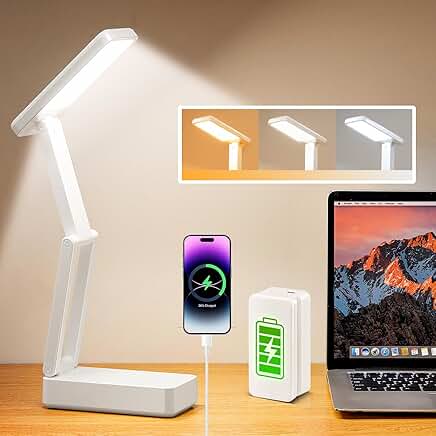 Rechargeable Cordless Desk Lamp with Dimmable Light