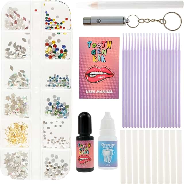DIY Tooth Gem Kit with Crystals and Light