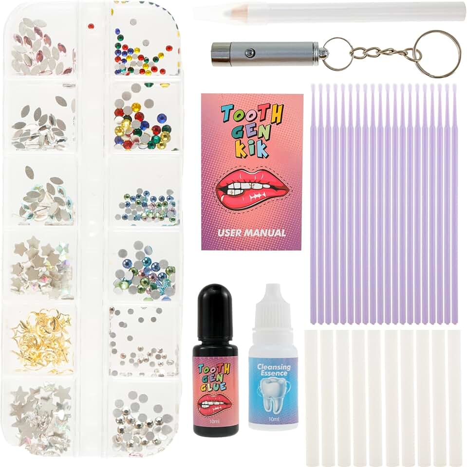 DIY Tooth Gem Kit with Crystals and Light