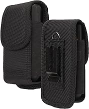 Rugged Canvas Flip Phone Pouch with Magnetic Closure