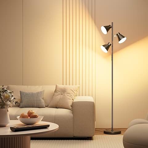 Tall 36W LED Floor Lamp with Dimming and Remote