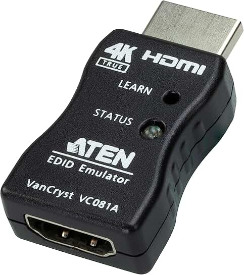 4K HDMI EDID Emulator Adapter, 3840x2160 @ 60Hz