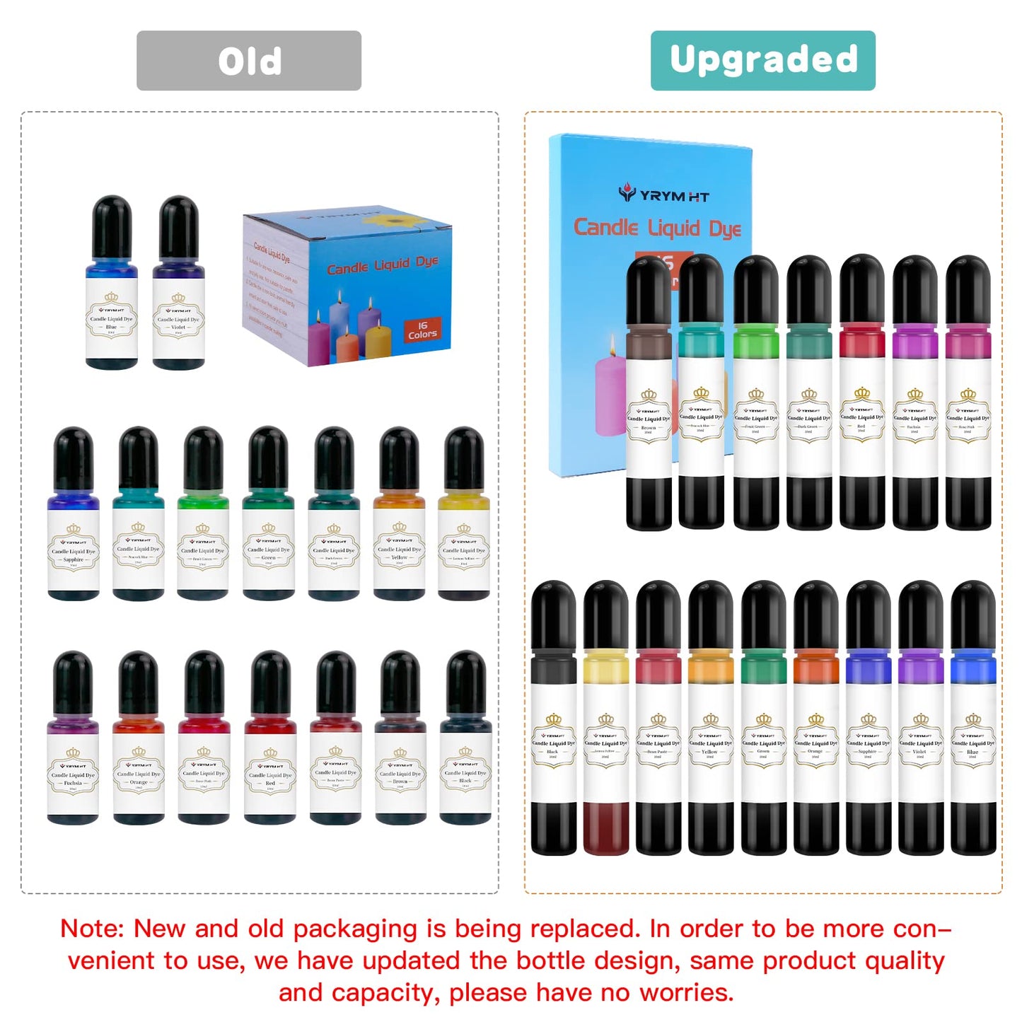 Natural Candle Dye Set - 16 Vibrant Liquid Colors