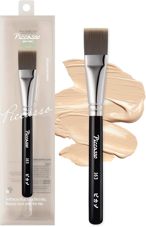 Dense foundation brush for liquid and cream makeup