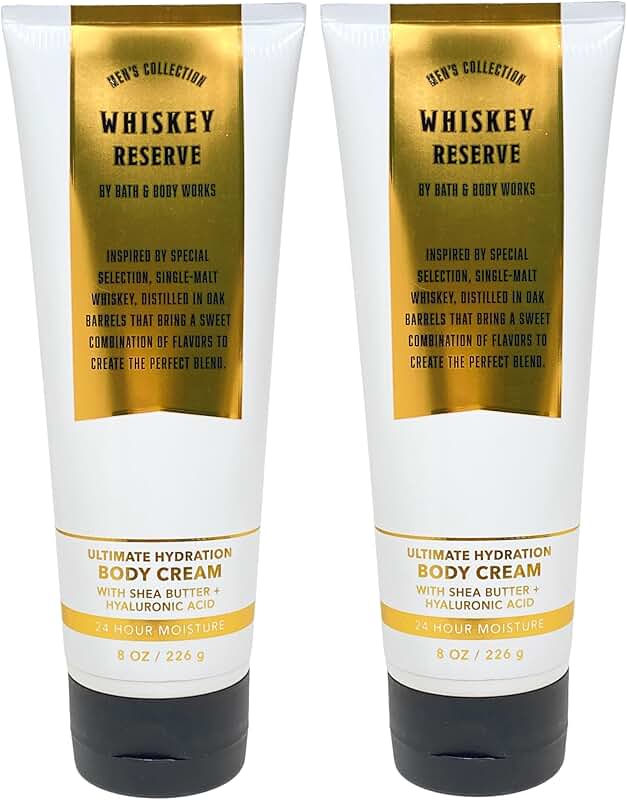Men's Whiskey Reserve Hydrating Shea Cream, 8 oz, 2-pack