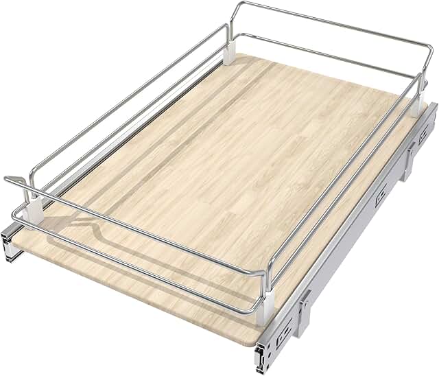 15" x 22" Pull Out Cabinet Organizer with Slide Out Drawers