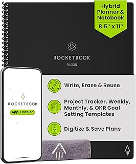 Reusable planner and notebook with blank pages and goal tracker