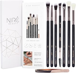 Award-Winning Eye Makeup Brush Set with Tweezers