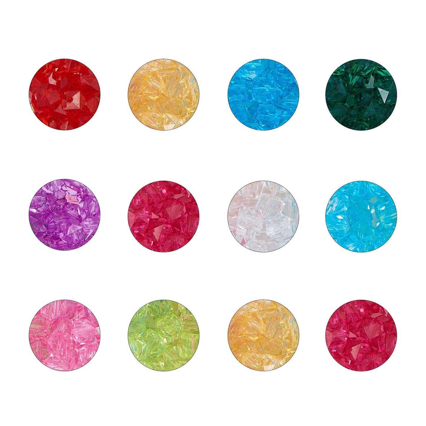 Colorful acrylic beads for jewelry making and crafts