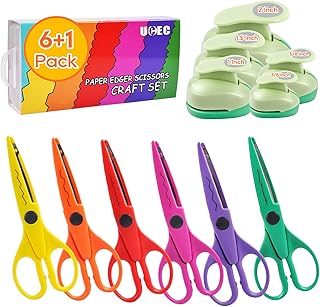 Craft Scissors and Paper Punch for Crafts and Scrapbooking