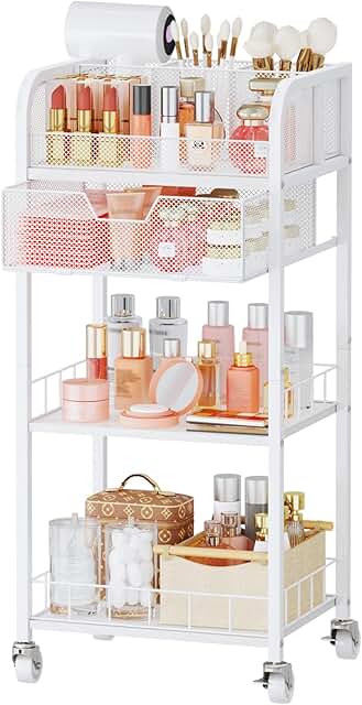 4-Tier Makeup and Skincare Storage Cart
