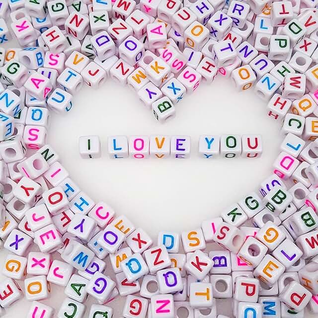 Over 300 White Acrylic Alphabet Beads for Jewelry Making