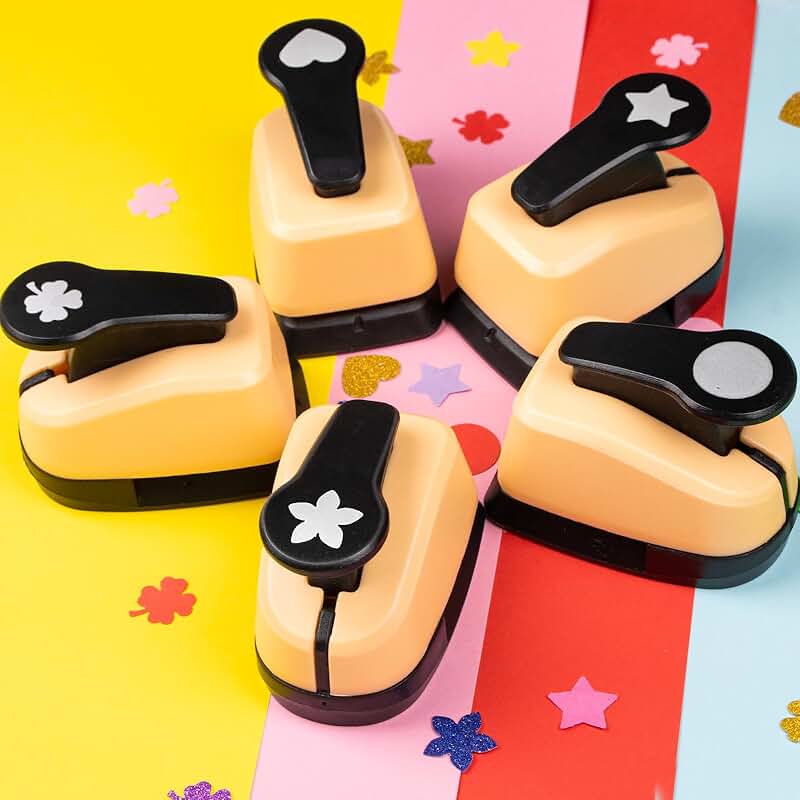 Set of 5 Paper Hole Punches for Crafts and Scrapbooking