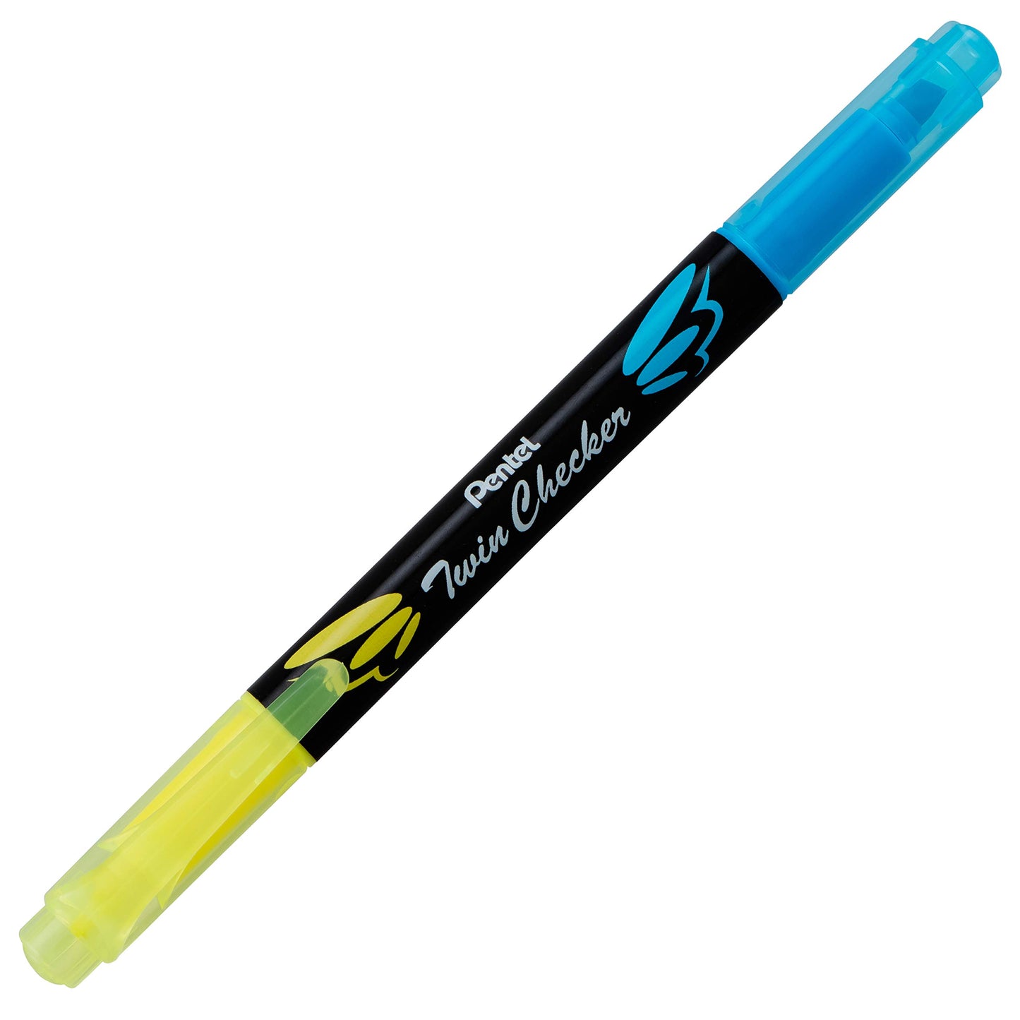 Twin-tip yellow and blue highlighters, pack of 12