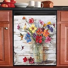 Flower and Bird Refrigerator Magnet Cover