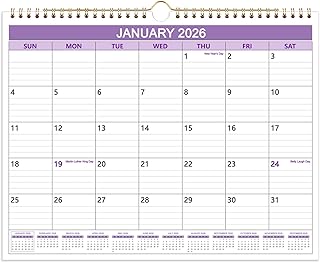 2026 12-Month Wall Calendar, 14.5"x11.5"